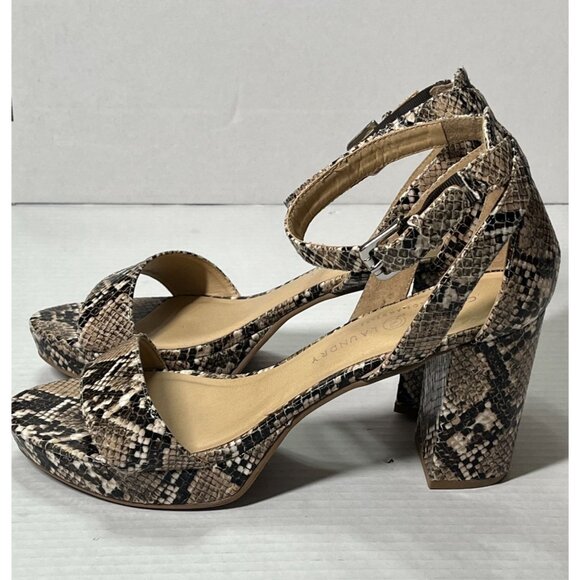 Chinese Laundry Womens Size 10 Snakeskin Print High Heel Sandals - Picture 6 of 14